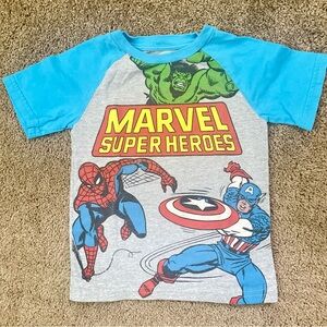 Marvel Superhero Blue and Gray T-shirt